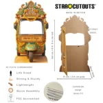 Wedding Tuk Tuk / Auto Rickshaw Personalised Number Plate Large Backdrop Stand-In Cardboard Cutout / Standee - Image 6