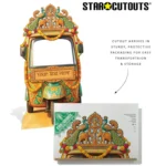 Wedding Tuk Tuk / Auto Rickshaw Personalised Number Plate Large Backdrop Stand-In Cardboard Cutout / Standee - Image 7