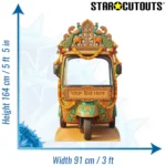 Wedding Tuk Tuk / Auto Rickshaw Personalised Number Plate Large Backdrop Stand-In Cardboard Cutout / Standee - Image 3