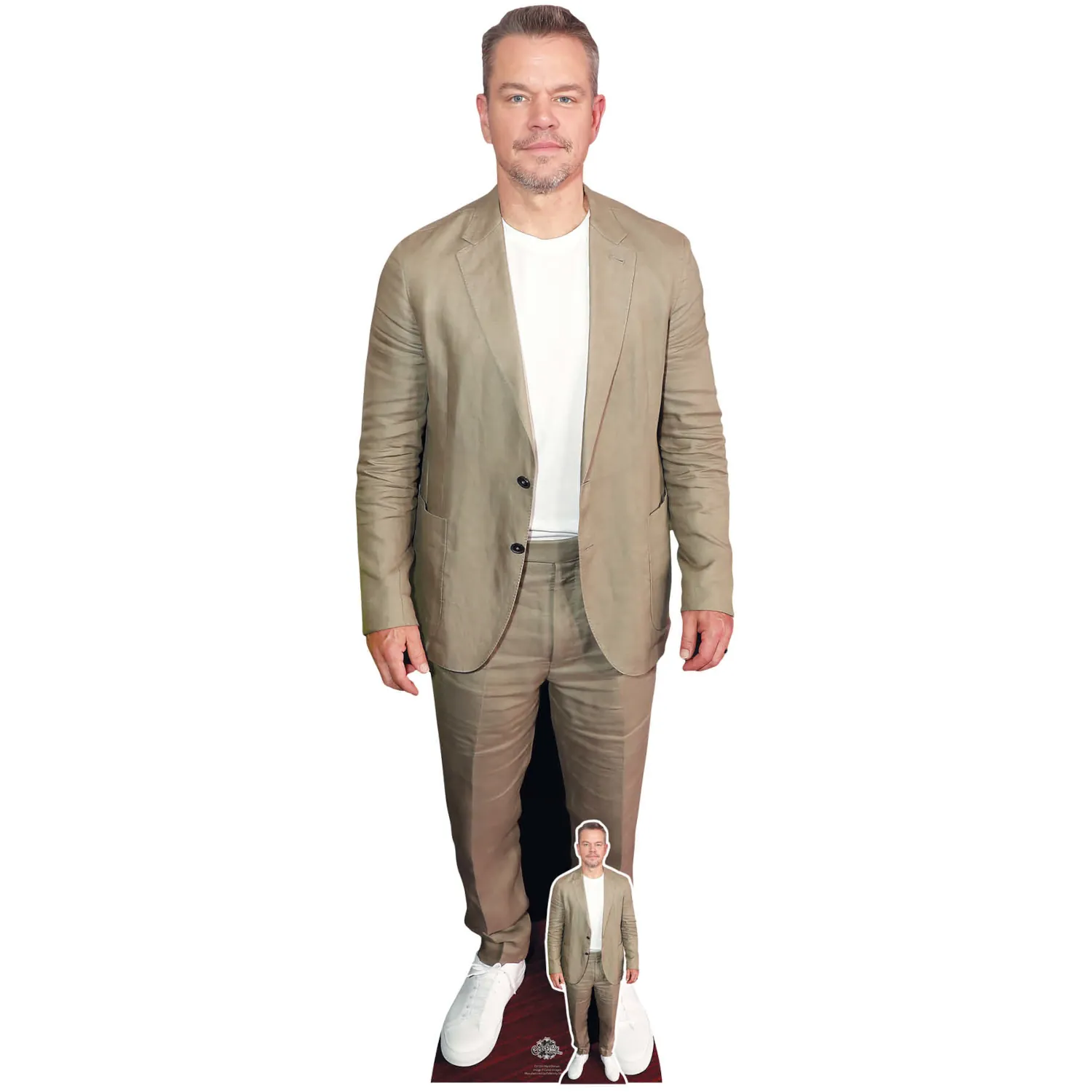 CS1293 Matt Damon (American Actor) Lifesize + Mini Cardboard Cutout Standee Matt Damon (American Actor) Lifesize + Mini Cardboard Cutout / Standee - Image 1