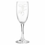 Personalised Name Only Bow Motif Glass Champagne Flute - Image 5