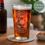Personalised Football Badge Design Pint Glass - Image 3