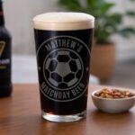 Personalised Football Badge Design Pint Glass - Image 4