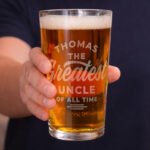 Personalised 'The Greatest of All Time' Sport Themed Pint Glass - Image 2