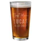 Personalised 'Best Man' Elegant Wedding Pint Glass - Image 4