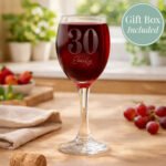 Personalised Big Number & Name Birthday/Anniversary Wine Glass - Image 5