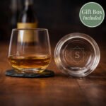 Personalised Big Initial Base Engraved Glass Tumbler - Image 5