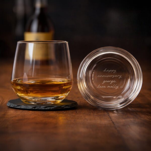 Personalised Secret Message Base Engraved Glass Tumbler