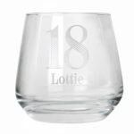 Personalised Big Number & Name Birthday/Anniversary Glass Tumbler - Image 5