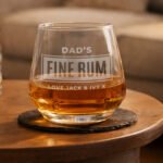 Personalised Bold Text Any Message Glass Tumbler