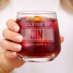 Personalised Bold Text Any Message Glass Tumbler - Image 2