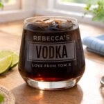 Personalised Bold Text Any Message Glass Tumbler - Image 3