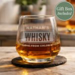 Personalised Bold Text Any Message Glass Tumbler - Image 4