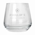 Personalised Any Message Football Motif Glass Tumbler - Image 5