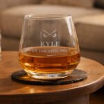 Personalised Any Message Golf Clubs Motif Glass Tumbler - Image 3