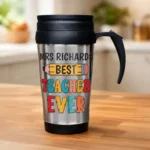 Personalised 'Best Teacher Ever' Stainless Steel Thermal Travel Mug