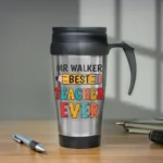 Personalised 'Best Teacher Ever' Stainless Steel Thermal Travel Mug - Image 3