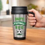 Personalised 'Football Mug' Stainless Steel Thermal Travel Mug - Image 2