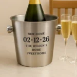 Personalised Any Message Big Date Stainless Steel Ice Bucket - Image 3
