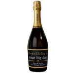 Personalised Any Message Black & Gold Label Design Bottle of Prosecco - Image 4