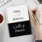 Personalised Black & Gold Design Inclusive A5 Wedding Planner - Image 2