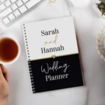 Personalised Black & Gold Design Inclusive A5 Wedding Planner - Image 3
