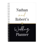 Personalised Black & Gold Design Inclusive A5 Wedding Planner - Image 4