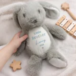 Personalised 'Brother' Blue Text Star Motif Plush Bunny Rabbit - Image 2