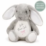 Personalised 'Flower Girl' Pink Ribbon Motif Plush Bunny Rabbit - Image 4