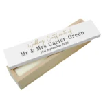 Personalised Any Message Black & Gold Text Wooden Certificate Holder - Image 4