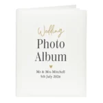 Personalised Any Message Black & Gold Text Traditional Photo Album - Image 5