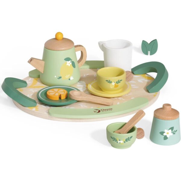 Classic World Wooden Vintage Afternoon Tea Set