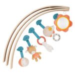 Nattou Mila, Lana & Zoe Wooden Arches Activity Playmat - Image 4