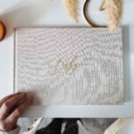 Blush & Gold Luxury 'My Baby Journal' Cotton Cloth & Gold Foil with Gilded Edges - Image 19