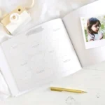 Blush & Gold Luxury Baby Journal 'Little One' White & Gold Foil with Gilded Edges - Image 3