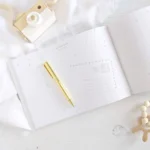 Blush & Gold Luxury Baby Journal 'Little One' White & Gold Foil with Gilded Edges - Image 12