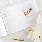 Blush & Gold Luxury Baby Journal 'Little One' White & Gold Foil with Gilded Edges - Image 13