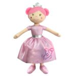 Personalised Bow Motif Pink Princess Ballerina Rag Doll - Image 6