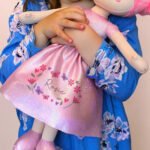 Personalised Floral Design Pink Princess Ballerina Rag Doll - Image 2