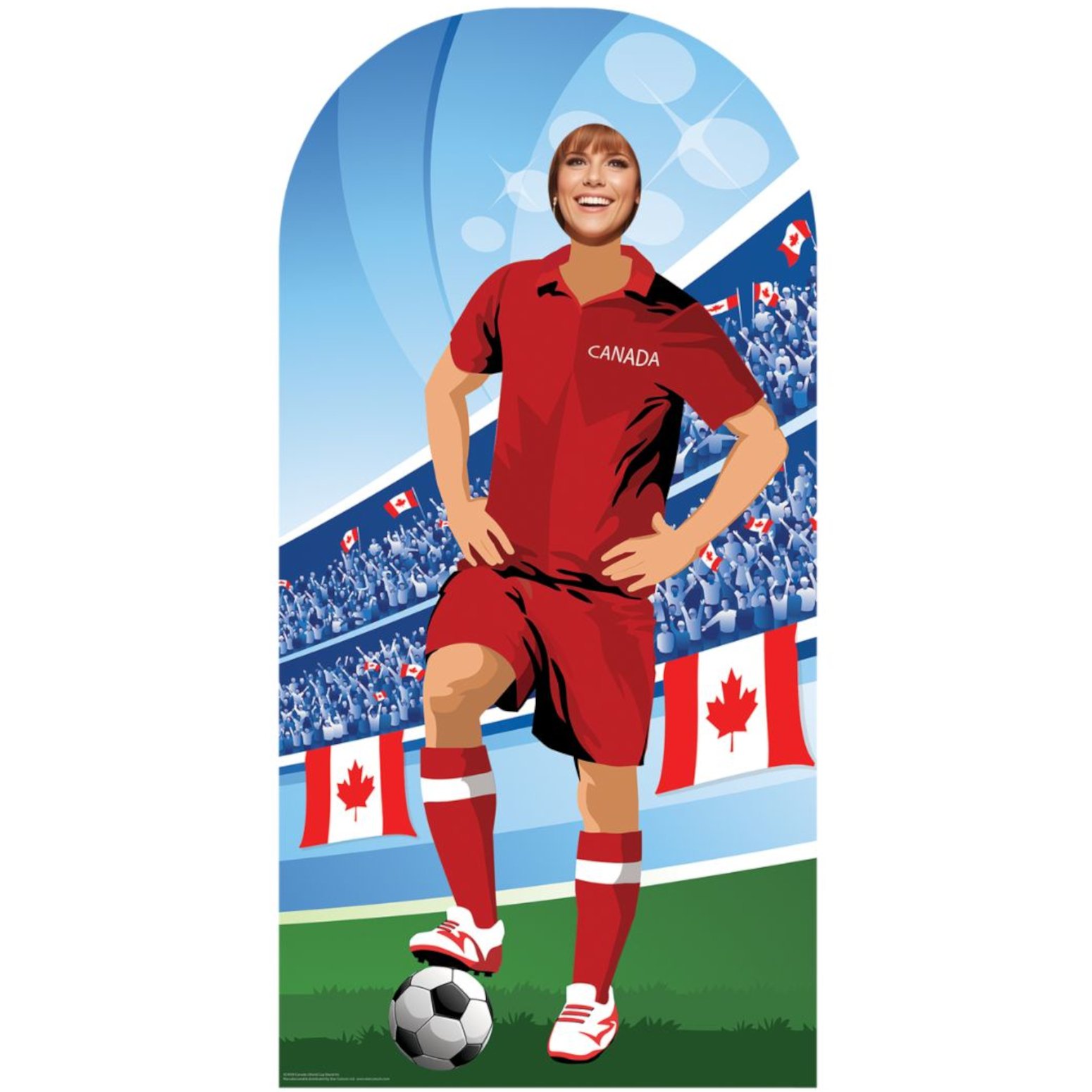 SC4939 Canada (World Cup Football) Lifesize Stand-In Cardboard Cutout Standee Canada (World Cup Football) Lifesize Stand-In Cardboard Cutout / Standee - Image 1