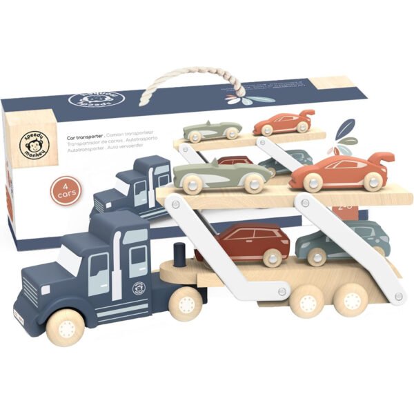Speedy Monkey Wooden Car Transporter