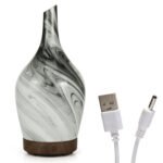 Ancient Wisdom Glass Abstract Grey USB Aroma Atomiser - Image 4