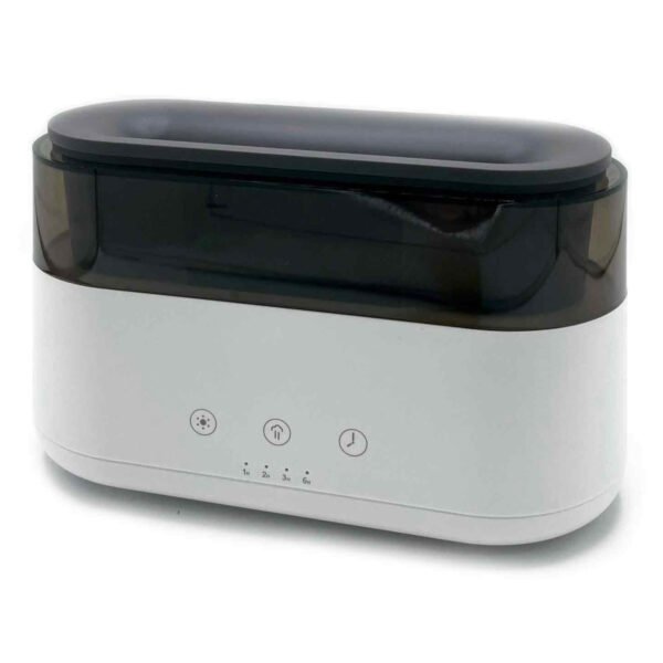 Ancient Wisdom Modern LED Clock Flame Effect USB Aroma Diffuser