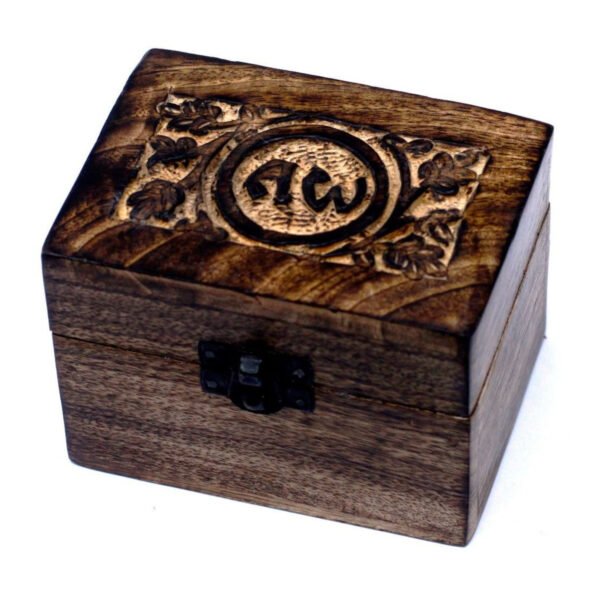 Ancient Wisdom Carved Floral AW Mango Wood Aromathrapy Box (Holds 6x 10ml Bottles)