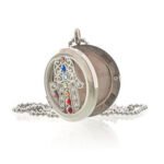 Ancient Wisdom Hamsa Chakra Aromatherapy Jewellery Stainless Steel Necklace - Image 2