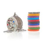 Ancient Wisdom OM Chakra Aromatherapy Jewellery Stainless Steel Necklace - Image 3