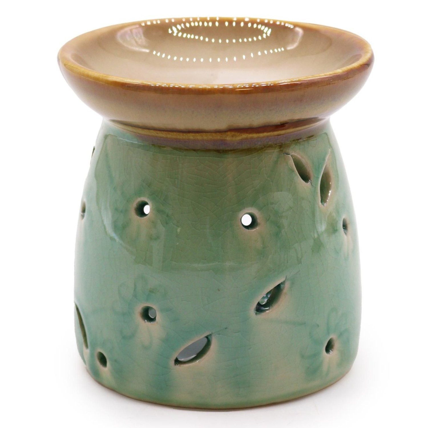 CDes-11 Ancient Wisdom Classic Blue Ceramic Oil Burner Ancient Wisdom Classic Blue Ceramic Oil Burner - Image 1