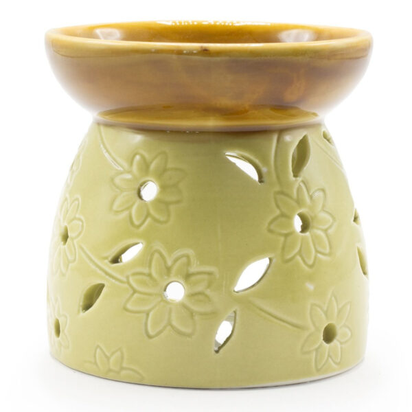 Ancient Wisdom Classic Moss Ceramic Oil Burner