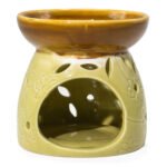 Ancient Wisdom Classic Moss Ceramic Oil Burner - Image 4