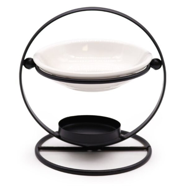 Ancient Wisdom Ceramic & Metal Round Stand Oil Burner